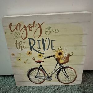Enjoy the Ride Wall Art Decor with Sunflowers